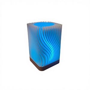 Lampu Meja LED Kristal Cetak 3D USB Isi Ulang Kontrol Sentuh Lampu Malam Meja 3 Warna Pencahayaan Desain Kustom - Product Image 1