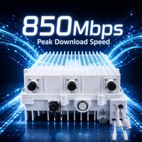 Estación Base de Célula Pequeña 5G NR GNodeB para Exteriores, 2x3W Sub-6GHz, Modo SA, 1200 Usuarios, Ancho de Banda de 100MHz, GNB Integrado para Soluciones WISP