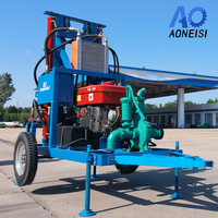 Foreuse hydraulique diesel portable de 150 m pour puits d'eau, usage agricole et industriel