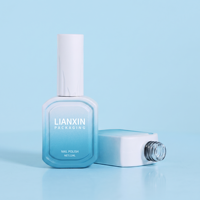 Flacon de gel à ongles vide rectangulaire gaufré bleu dégradé de 11 ml, personnalisable avec logo, pour emballage de gel à ongles – Vente chaude