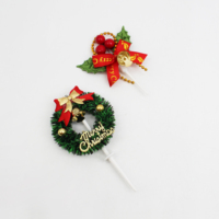 Ychon Maßgefertigte Weihnachtsbaum-Kuchendekoration Cupcake-Topper Weihnachtsparty-Zubehör Tannenbaum-Backdekoration