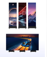 Display LED GOB P2.5 Autoportante Pieghevole e Componibile, Insegna Digitale LED Mobile per Sale Espositive e Centri Commerciali