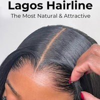 Nouvelle Conception 13x4 Perruque Lagos Hairline Cheveux Brésiliens Bruts Raie Naturelle Perruque HD Dentelle Suisse 100% Cheveux Humains Perruques Lace Front pour Femmes