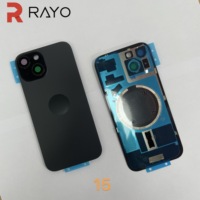 Pièces de rechange OEM : Boîtier avec lentille d'appareil photo, couvercle magnétique de la batterie et vitre arrière pour iPhone 14, 14 Plus, 15, 15 Plus, 15 Pro, 16 Pro Max