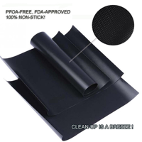 Tapis de cuisson en PTFE de couleur cuivre épais réutilisable et résistant, résistant aux aliments, revêtement de four, tapis de barbecue antiadhésif extérieur