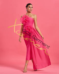 Ocstrade Vestidos 여성 우아한 여름 붕대 캐주얼 드레스 오프 어깨 오픈 백 정장 우아한 캐주얼 드레스 - Product Image 4