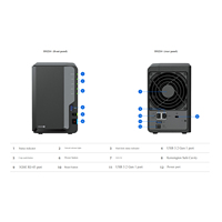 Nouveau NAS DiskStation D Brand New DS224+ à 2 baies sans disque avec interface USB pour le stockage en réseau – En stock