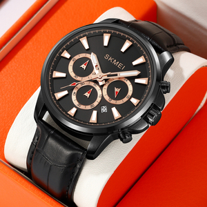 Orologio da Polso SKMEI <span class=keywords><strong>9120</strong></span> in Vera Pelle per Uomo e Donna, Orologio di Coppia all'Ingrosso - Product Image 2