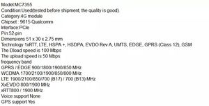 MC7355 4G E <span class=keywords><strong>HSPA</strong></span> + GSM GPRS PCIE moduli incorporati - Product Image 4