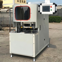 핵심 구성 요소가있는 PVC 창 및 윈-도어 코너 용 UPVC PVC PVC 창 CNC 코너 청소 기계 PLC 엔진 베어링 모터