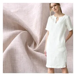 โพลีผ้าลินินผสมผ้าม้วนสิ่งทอ Melange สีขาวโพลีเอสเตอร์ผ้าลินินเสื้อผ้าสำหรับเสื้อผ้า/เบาะ/ผ้าปูโต๊ะ/ผ้าม่าน
