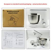 Batidora Eléctrica KitchenAid con Velocidad Variable, Apta para Lavavajillas, Ganchos para Amasar, Batidores Planos, Acero Inoxidable, Blanca, Amasadora de Pan, 4L