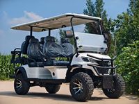 Voiturette de golf de luxe 6 places, chariot de golf électrique pour terrains de golf, zones panoramiques, parcs et projets touristiques