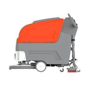 Commercial Industrial Cleaning Machine Walk Behind Floor Scrubber Wash For Courtyard Workshop Cleaning Equipment