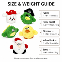 Jouet en peluche pour chien en forme de personnage de dessin animé avec balle couineuse intégrée