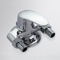 Ensemble de douche en laiton et acier inoxydable électroplaqué, design moderne et minimaliste, mitigeur monocommande apparent eau chaude et froide pour salle de bain