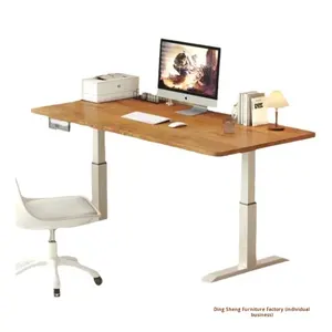 <span class=keywords><strong>Bureau</strong></span> d'ordinateur extensible en bois à hauteur réglable électrique à moteur unique intelligent et moderne pour le <span class=keywords><strong>bureau</strong></span> à domicile ou les jeux - Product Image 4