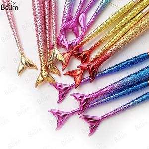 ที่ขาย<span class=keywords><strong>ด</strong></span>ีที่สุ<span class=keywords><strong>ด</strong></span>ที่มีสีสันผมนุ่มแปรงแป้งหลวมความงามเครื่องมือแต่งหน้า4ชิ้นนางเงือกชุ<span class=keywords><strong>ด</strong></span>แปรงเครื่องสําอางหางปลาแปรงแต่งหน้า - Product Image 2