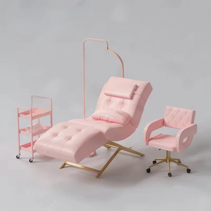 Table de massage pliante Master Portable pour la traite Mobilier de salon de beauté or Lit de spa pour le visage Cils inclinables pour les sourcils à vendre - Product Image 4