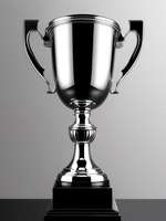 Trophée de récompense en résine plaqué or créative avec logo personnalisé en gros avec base noire