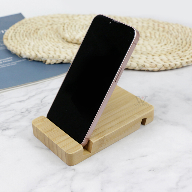 Customized Mini Creative Solid Wooden Mobile Phone Stand Tablet Stand Desktop Live Streaming Stand