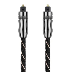 Xput kabel serat optik penjualan laris Toslink Plug ke colokan Toslink Audio kabel logam optik pria KE pria dengan jaket kepang