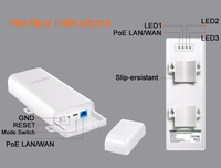 Tenda O6 10KM 5GHz 11ac 867Mbps al aire libre CPE inalámbrico WiFi repetidor extensor enrutador AP Punto de Acceso WiFi puente con adaptador POE