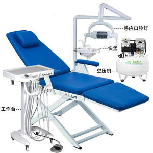 Fauteuil dentaire portable Yy1 vert clair électrique avec crachoir et lampe buccale pour usage clinique - Product Image 2