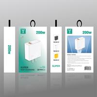 Chargeur rapide pour téléphone portable 200W avec prise US EU UK, QC3.0, USB, adaptateur secteur USB à charge rapide 200W