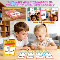 Cartes mémoire mathématiques pour les nombres, imperméables, pour l'école, addition, soustraction, multiplication, division, épaisses, durables, outil éducatif pour enfants