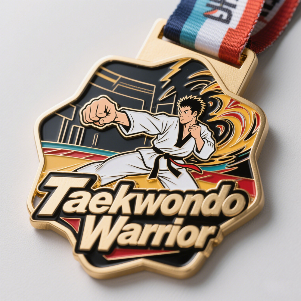 Factory Custom Design Silver Gold Plated Gymnastics Tennis Kickboxing Award Metal Sports Martial Arts Taekwonto Medal