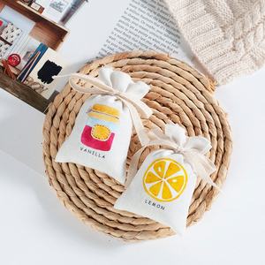 Paquete de lona de lino Bolsillo Nuevo estilo chino Bordado Bolsa de regalo Lavanda Flor seca Fragancia Piedra Embalaje Artesanía reciclable - Product Image 6