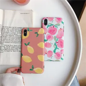 Cartoon Cute Fruit Lemon Peach Hard Shell Drop Protective Slim Shockproof Soft Cover for iPhone 14 pro max Phone Case