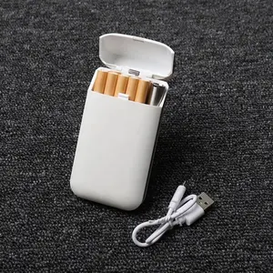 KY 2024 Neue kleine tragbare 2-in-1-Multifunktions-USB-Feuerzeug Elektrische wiederauf ladbare Vintage-Zigaretten etui