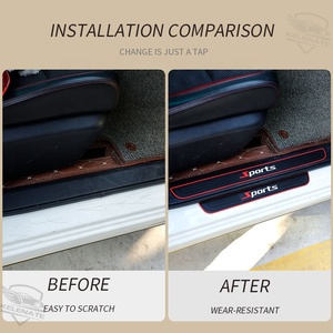 4Pcs PVC Protecteur <span class=keywords><strong>de</strong></span> seuil <span class=keywords><strong>de</strong></span> <span class=keywords><strong>porte</strong></span> <span class=keywords><strong>de</strong></span> voiture Bande anti-rayures Plaque <span class=keywords><strong>de</strong></span> seuil universelle en <span class=keywords><strong>silicone</strong></span> - Product Image 5