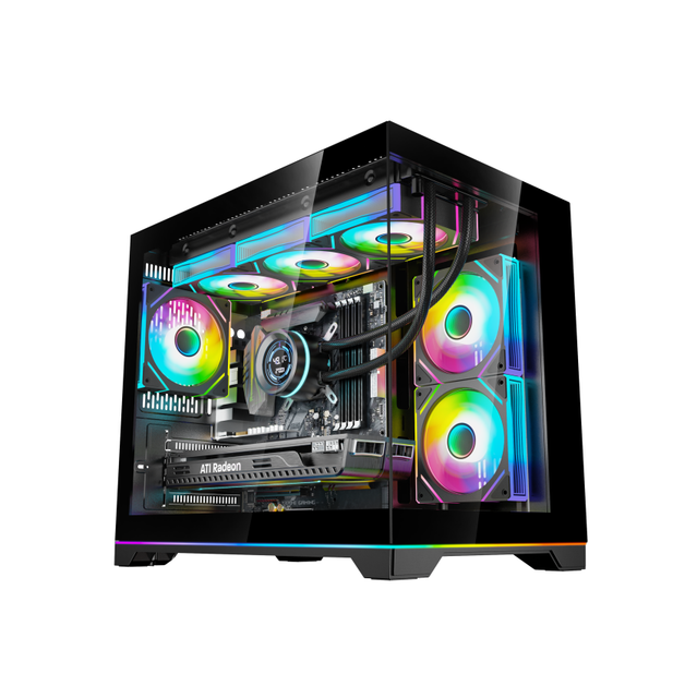 Newly Custom Computer Gaming PC Case High Quality Wholesale Computer Cases Mid Tower Micro ATX Case RGB PC Cabinet Casing