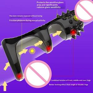 Anillo Vibrador para Pene con Bloqueo Antideslizante y Diseño de Dientes de Lobo para Parejas, Anillo de Placer para Adultos - Product Image 1