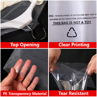Sacs d'emballage plats en gros pour vêtements (robes de mariée, chaussettes et chaussures) - Plastique PE, résistants à l'humidité, avec logo personnalisé