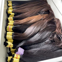 Rambut Manusia Yaki Grosir Pabrik, Bundel Rambut, Bundel Rambut Lurus Keriting untuk Kepang