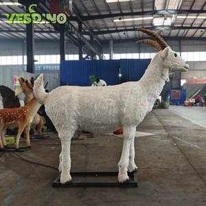 Modelo de cabra blanca realista de primera calidad, simulación interior altamente realista para decoración/exposiciones de centros comerciales públicos para el hogar - Product Image 1