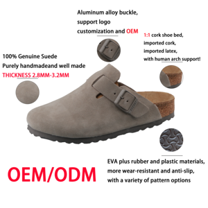 Pantuflas Boston <span class=keywords><strong>de</strong></span> Corcho Birken al por Mayor OEM | Tecnología Alemana <span class=keywords><strong>de</strong></span> Corcho Patentada | <span class=keywords><strong>Zapatos</strong></span> <span class=keywords><strong>de</strong></span> Corcho Birken Stock Originales en Piel <span class=keywords><strong>de</strong></span> Vaca <span class=keywords><strong>de</strong></span> Lujo - Product Image 2