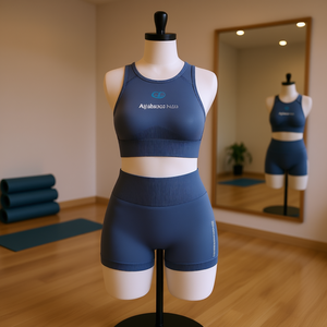 Conjunto Deportivo de Yoga de 2 Piezas para Mujer, de Alta Calidad, con Cintura Elástica, Transpirable y de Secado Rápido, para Entrenamiento, Gimnasio y Fitness - Product Image 2