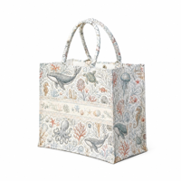 Sac fourre-tout en toile de coton blanc recyclé écologique avec motif de la Saint-Valentin