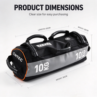 Sac de sable portable pour la musculation avec poignées renforcées, sac de sable robuste pour l'entraînement de la force du tronc et du corps entier