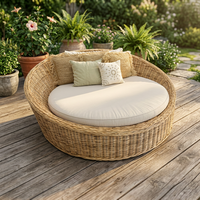 Vietnamesischer Moderner Rattan-Sofa-Loungesessel für Wohnzimmer, Esszimmer & Außenbereich zum Fabrikpreis