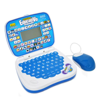 Jouets éducatifs pour enfants, ordinateur portable éducatif, activités d'apprentissage anglais-espagnol, machine d'apprentissage, écran LED, ordinateurs éducatifs