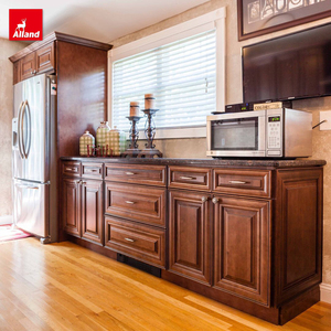 Allandgroup: Mobili da Cucina a L in Stile Rustico con Isola e Piano di Lavoro in Granito, in Mogano Rosso - Product Image 2