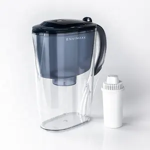 Jarra de água doméstica por atacado, 2.6 l, jarra para filtro de água, servir 200 litros, 2 meses, caneca de filtro azul, máquina de água mineral