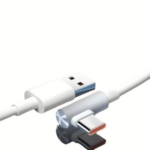 6ft 120W High Speed Turbo Charge USB Type C <b>Cable</b> 90 Degree Right Angle Real 6A Super Fast Charging Cord for XIAOMI/HUAWEI - Product Image 1