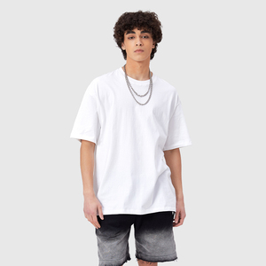 Produttore OEM/ODM di T-shirt Unisex Personalizzate con Logo, Stampa a Colori, Materiale in Cotone, Collo Tondo, Tendenza Oversize, Maglietta Pesante da Uomo - Product Image 3